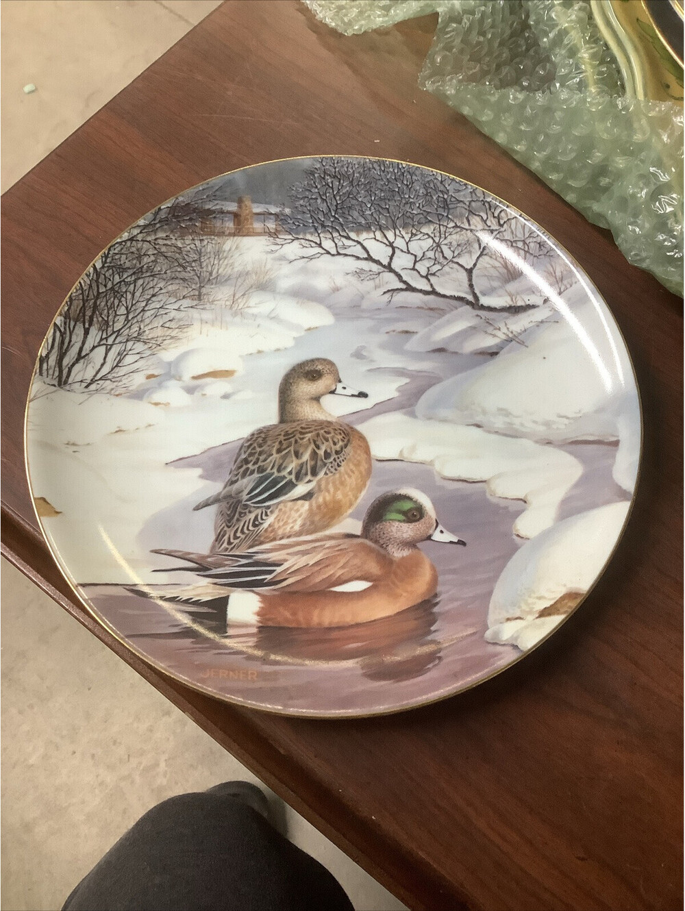 "The American Wigeon" by Bart Jerner Knowles Collector Plate 8 1/2" 1988